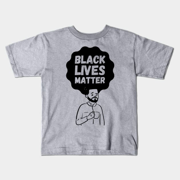 Black Lives Matter (Man) Kids T-Shirt by blueduckstuff